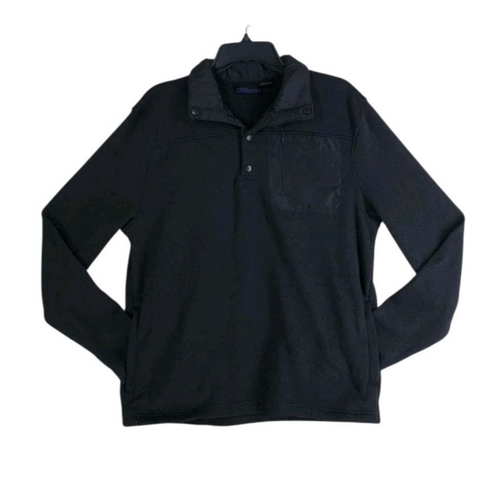 Iceburg Outerwear Knit Sweater Mens S Pullover Black Mock Neck Outdoor